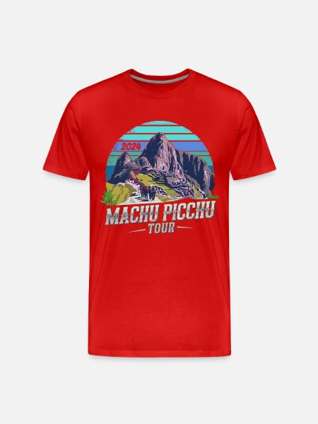 Machu Picchu Tour 2024 - Men's Premium Organic T-Shirt - red