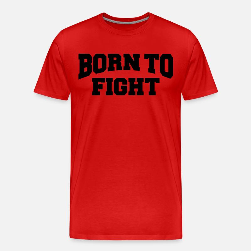Born to fight - Männer Premium Bio T-Shirt - Rot
