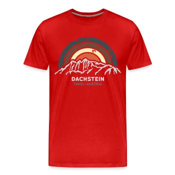 Dachstein Tirol Schladming Ramsau Filzmoos Hiking - Men's Premium Organic T-Shirt - red - Front - Damien (186cm)