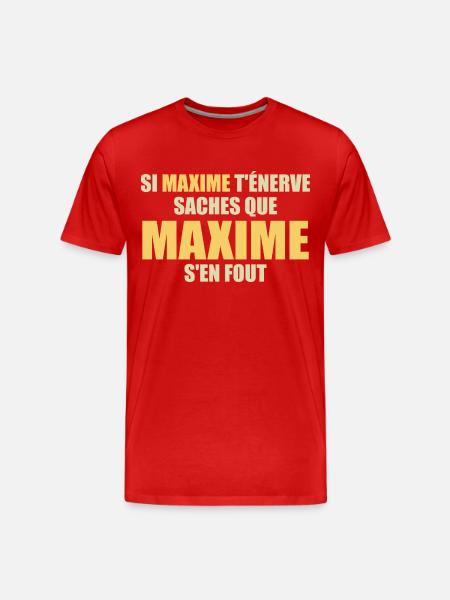 If Maxime annoys you, know that Maxime doesn't give a damn - Men's Premium Organic T-Shirt - red