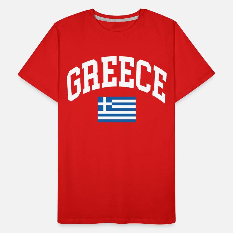 Drapeau de la Grèce T-shirt bio Premium Homme