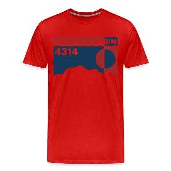 Grand Combin Dépassement Ski Tour Altitude Souvenir - T-shirt bio Premium Homme - rouge - Devant - Damien (186cm)