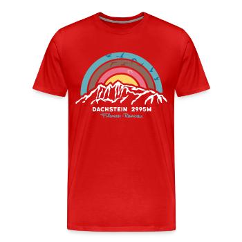 Hoher Dachstein Filzmoos Ramsau Skigebiet Wandern - Männer Premium Bio T-Shirt - Rot - Vorne - Damien (186cm)