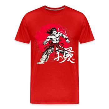 Japanischer Krieger Tradition Kampfkunst - Männer Premium Bio T-Shirt - Rot - Vorne - Damien (186cm)