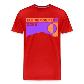 Kleiner Gilfert Ski Tour Randonnée Souvenirs Tyrol - T-shirt bio Premium Homme - rouge - Devant - Damien (186cm)