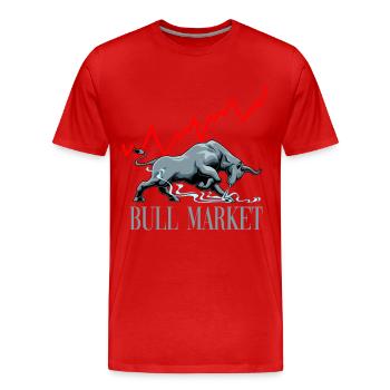 Bullen Markt Aktien Investieren Reichtum - Männer Premium Bio T-Shirt - Rot - Vorne - Damien (186cm)