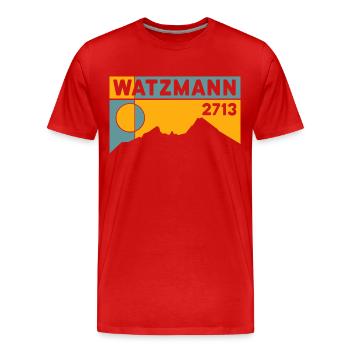 Watzmann Mountain Crossing Randonnée Berchtesgaden - T-shirt bio Premium Homme - rouge - Devant - Damien (186cm)