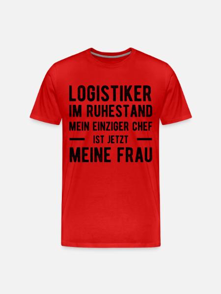 Logistiker Spruch Verheiratet - Männer Premium Bio T-Shirt - Rot