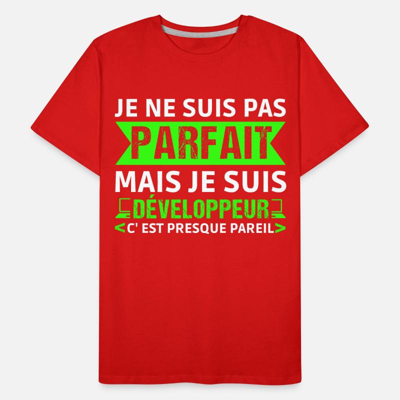 Humour Geek Cadeau Développeur Codeur Programmeur T-shirt bio Premium Homme