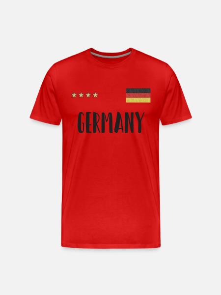 Duitsland Voetbalshirt Duitse Vlag - Mannen premium biologisch T-shirt - 