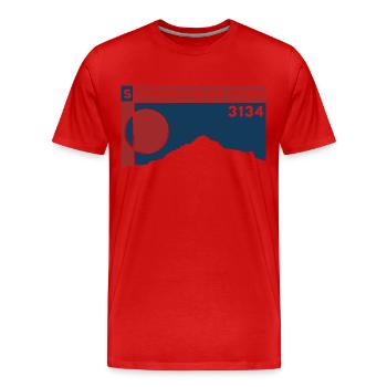 Schönbichler Horn Berg Wandern Zillertal Tirol - Männer Premium Bio T-Shirt - Rot - Vorne - Damien (186cm)