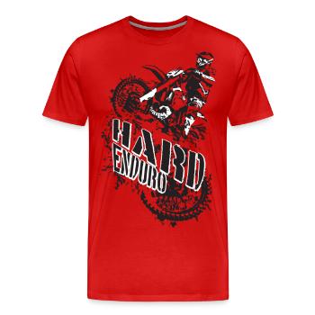 Hartes Enduro - Männer Premium Bio T-Shirt - Rot - Vorne - Damien (186cm)