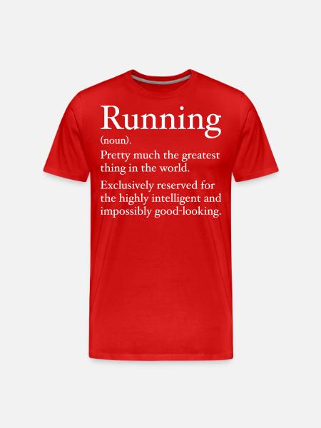 Definition of running - Men's Premium Organic T-Shirt - red