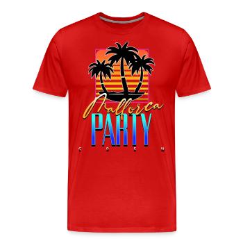 Mallorca Party Crew - T-shirt bio Premium Homme - rouge - Devant - Damien (186cm)