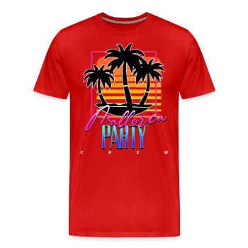 Mallorca Party Crew - T-shirt bio Premium Homme - rouge - Devant - Damien (186cm)