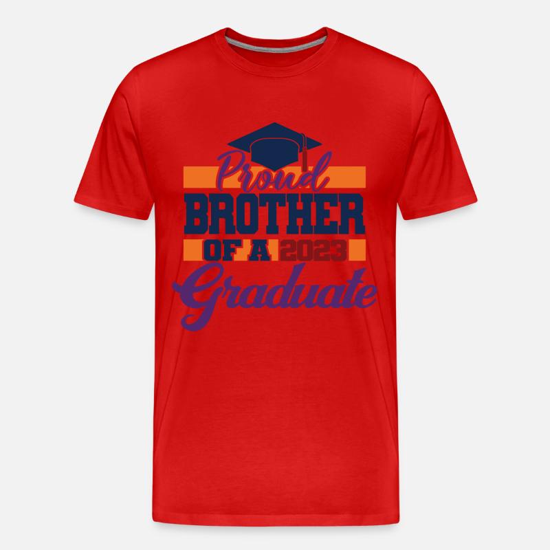 Stolzer Bruder eines Abschlussgeschenks 2023 - Männer Premium Bio T-Shirt - Rot