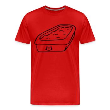 Boîte à chats Stinki Cat Pups - T-shirt bio Premium Homme - rouge - Devant - Damien (186cm)