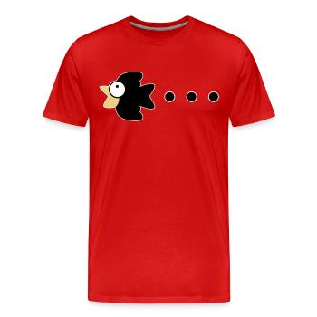 crow - Men's Premium Organic T-Shirt - red - Front - Damien (186cm)