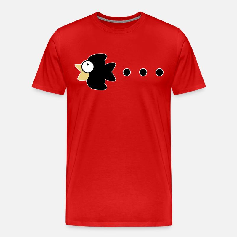 crow - Männer Premium Bio T-Shirt - Rot