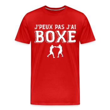 Ich kann nicht Boxen Humor Boxen, Boxer Geschenk - Männer Premium Bio T-Shirt - Rot - Vorne - Damien (186cm)