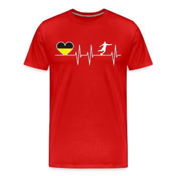 Dortmund Fußball Herzschlag | Herz | Fans Geschenk - T-shirt bio Premium Homme - rouge - Devant - Damien (186cm)