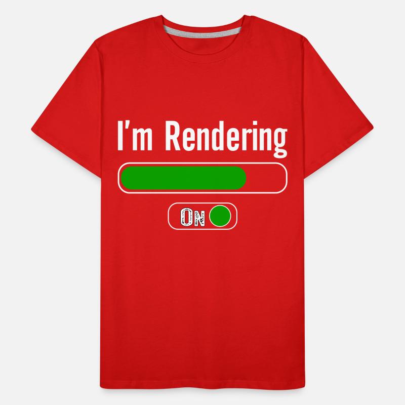 I'm RenderingVideo Editor Editing Videographer Men's Premium Organic T-Shirt