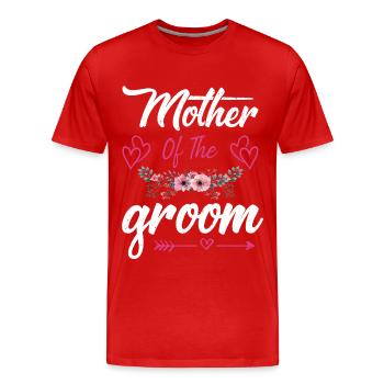 Mère de la mariée marié - T-shirt bio Premium Homme - rouge - Devant - Damien (186cm)