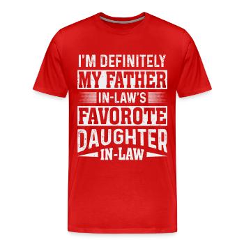 I'm My Father in Law's Favorite Daughter in Law - Men's Premium Organic T-Shirt - red - Front - Damien (186cm)