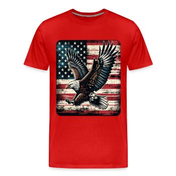 Eagle American Flag 4th of July Day Eagle Gifts - Männer Premium Bio T-Shirt - Rot - Vorne - Damien (186cm)