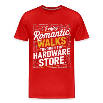 I Enjoy Romantic Hardware Store Tools Dad Handyman - Männer Premium Bio T-Shirt - Rot - Vorne - Damien (186cm)