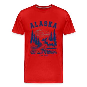 Alaska die letzte Grenze - Männer Premium Bio T-Shirt - Rot - Vorne - Damien (186cm)
