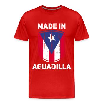 Porto Rico - T-shirt bio Premium Homme - rouge - Devant - Damien (186cm)