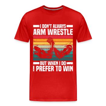 Armdrücken Sport | Wettkampf Armwrestling Geschenk - Männer Premium Bio T-Shirt - Rot - Vorne - Damien (186cm)