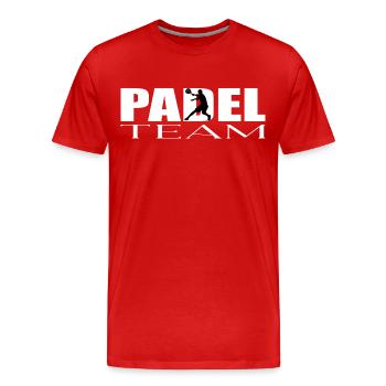 Padel Mannschaft - Männer Premium Bio T-Shirt - Rot - Vorne - Damien (186cm)