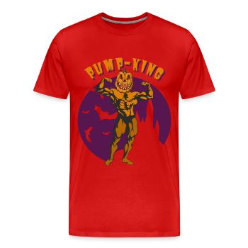 Halloween pump-king pumpkin - Workout - Men's Premium Organic T-Shirt - red - Front - Damien (186cm)