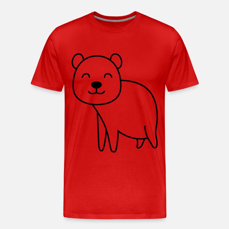 Bear Comic - Men's Premium Organic T-Shirt - red