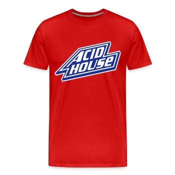 Maison acide - T-shirt bio Premium Homme - rouge - Devant - Damien (186cm)