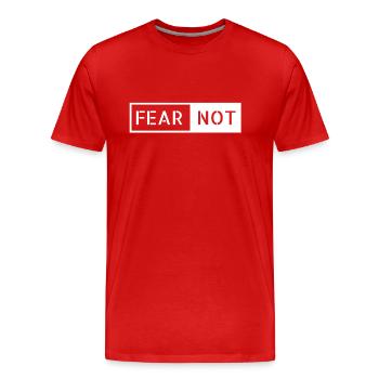 fear not in the bar - Men's Premium Organic T-Shirt - red - Front - Damien (186cm)