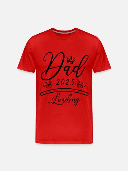 Dad 2025 Loading Papa Saying - Men's Premium Organic T-Shirt - red