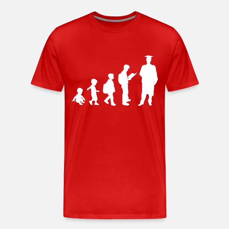 Graduation Evolution - Männer Premium Bio T-Shirt - Rot