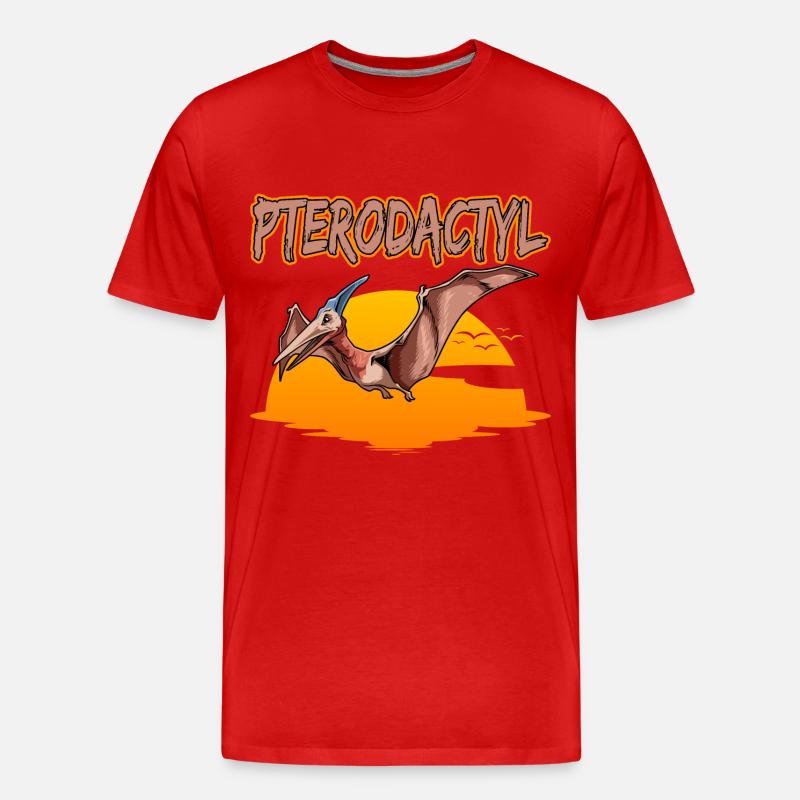 Pterodactyl Pteranodon Peteinosaurus - Männer Premium Bio T-Shirt - Rot