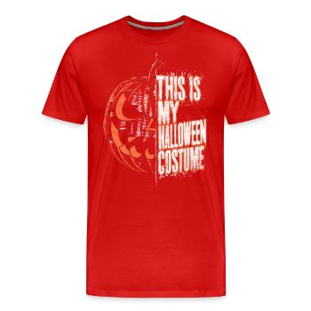 C’est mon costume d’Halloween - T-shirt bio Premium Homme - rouge - Devant - Damien (186cm)