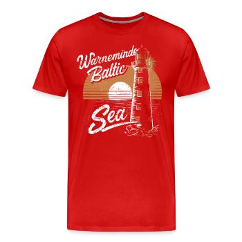 Warnemünde Mer Baltique - T-shirt bio Premium Homme - rouge - Devant - Damien (186cm)