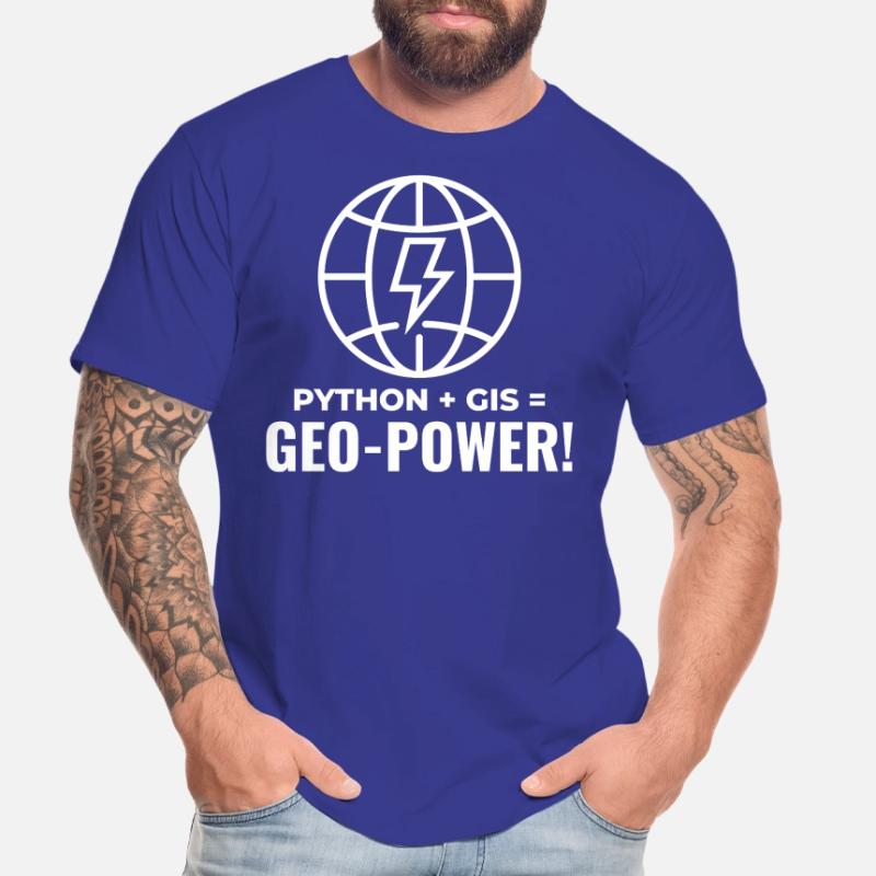 Python SIG Géo-Puissance Programmation Géospatial T-shirt bio Premium Homme