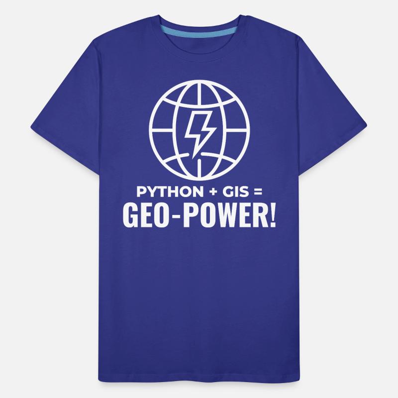 Python GIS Geo-Power Programmierung Geospatial Männer Premium Bio T-Shirt