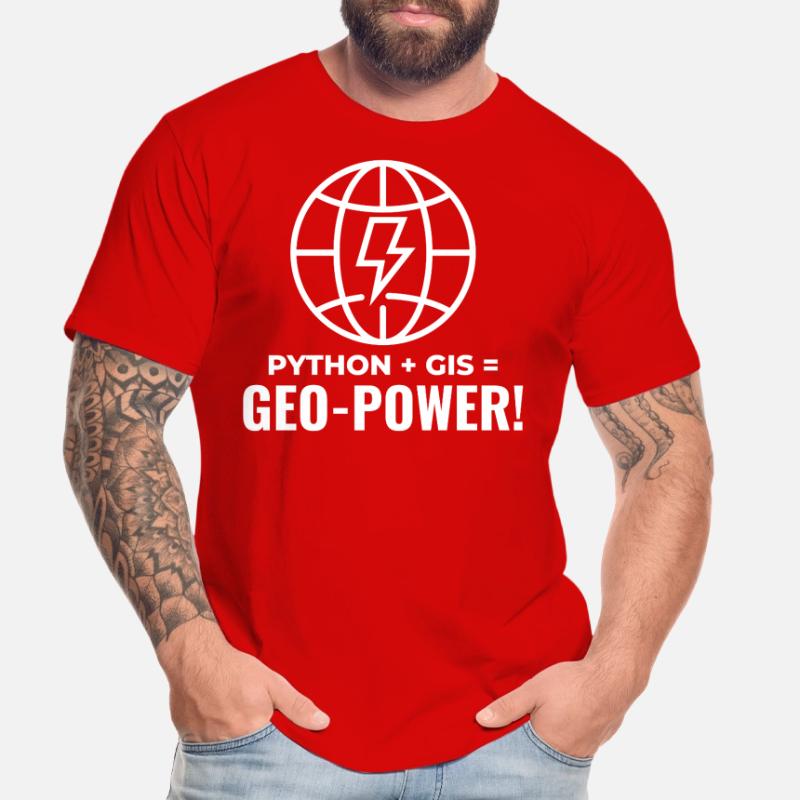 Python GIS Geo-Power Programmierung Geospatial Männer Premium Bio T-Shirt