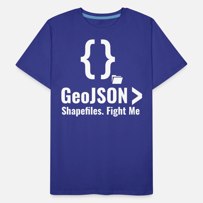GeoJSON Shapefiles GIS Data Format Debate Men's Premium Organic T-Shirt