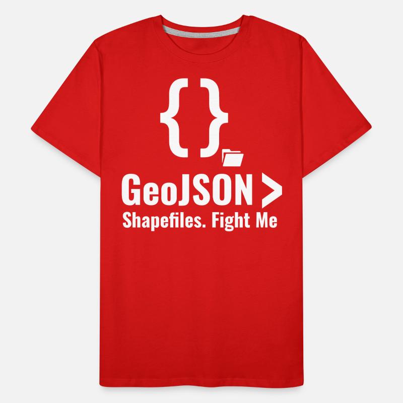 GeoJSON Shapefiles GIS Data Format Debate Men's Premium Organic T-Shirt