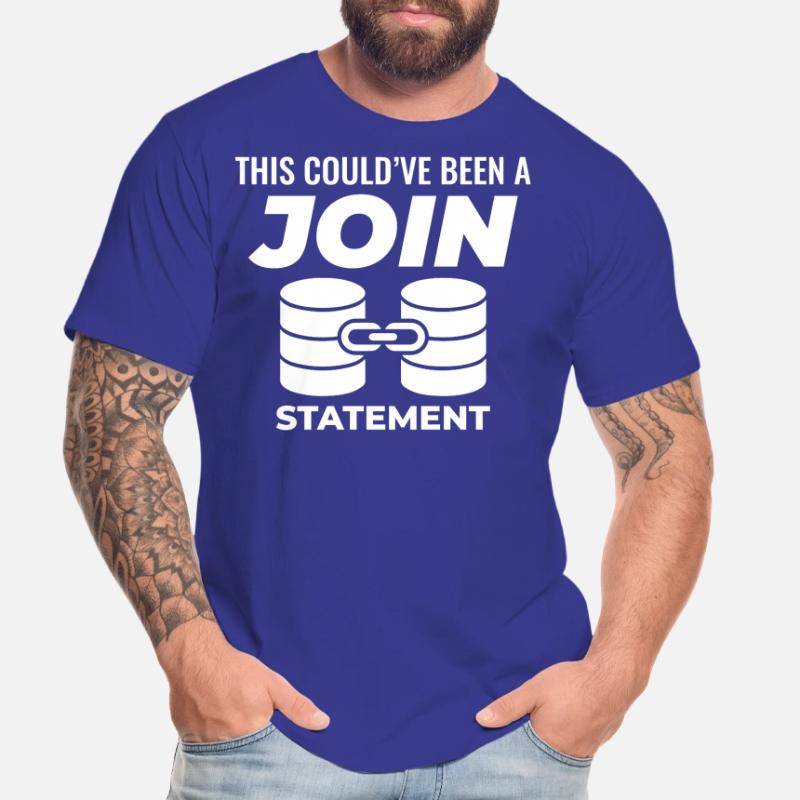 SQL Join Database, instruction de programmation des données T-shirt bio Premium Homme