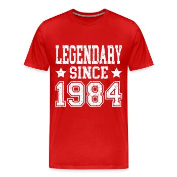 Legendary since 1984 - Männer Premium Bio T-Shirt - Rot - Vorne - Damien (186cm)